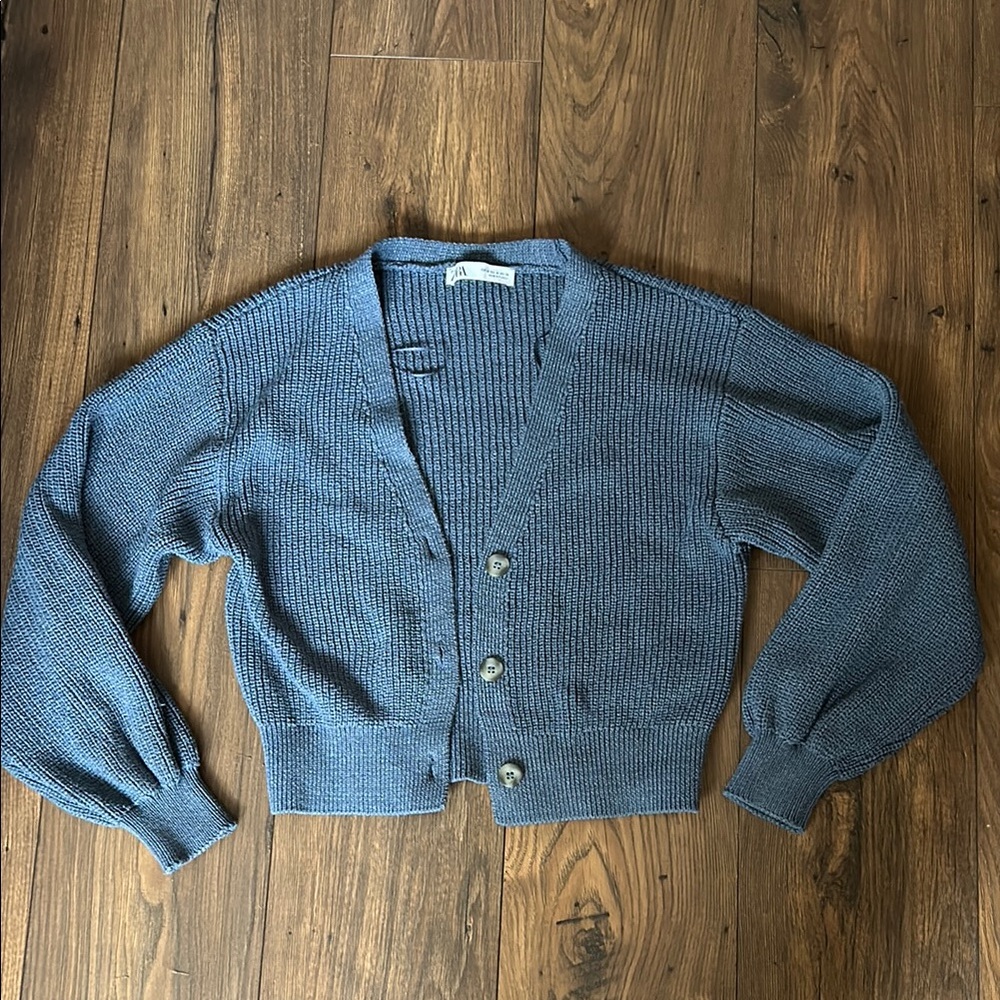 Zara Blue knit cardigan